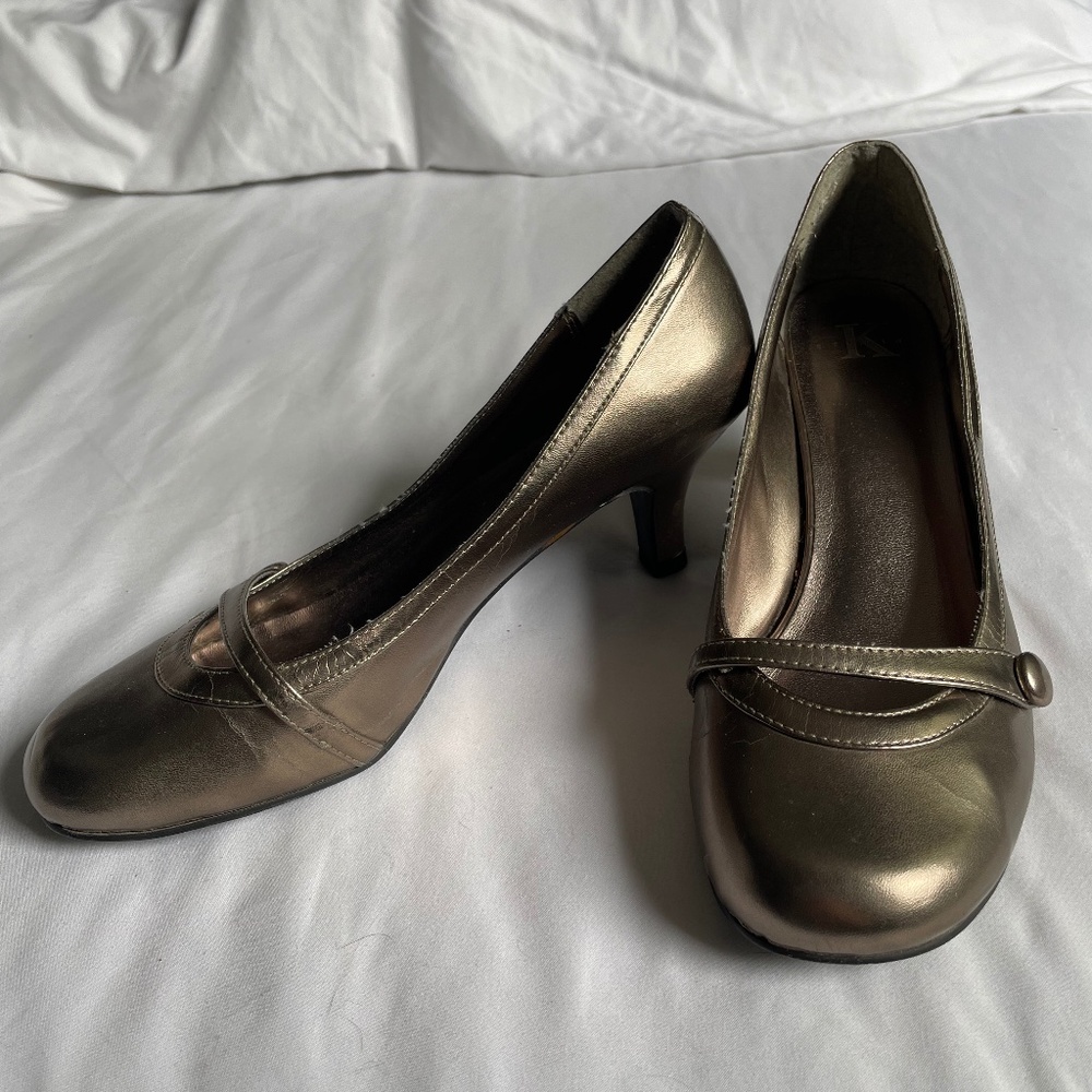 K Studio - Metallic taupe 2,5 inch heels